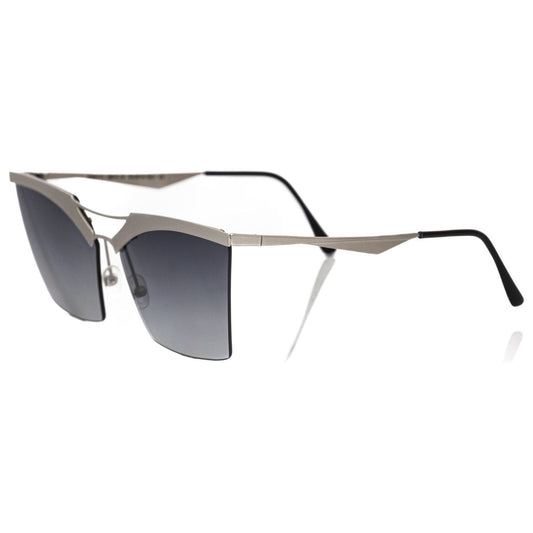 Frankie Morello Silver Metallic Women Sunglass Frankie Morello Dim Gray