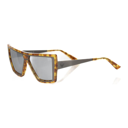 Frankie Morello Brown Acetate Women Sunglass Frankie Morello Gray