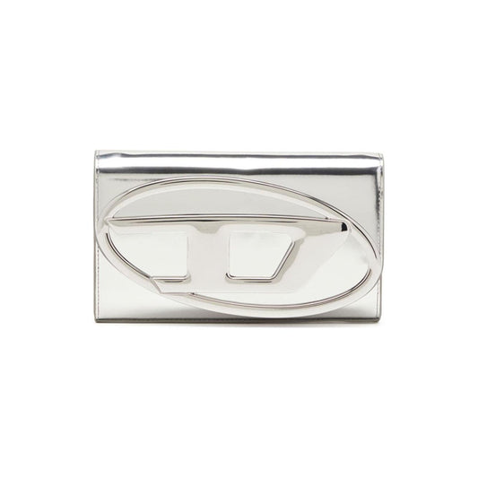 Diesel Bags.. Silver Clutches Diesel Light Gray