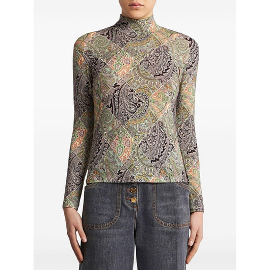 Etro Sweaters White Topwear Etro Dark Slate Gray