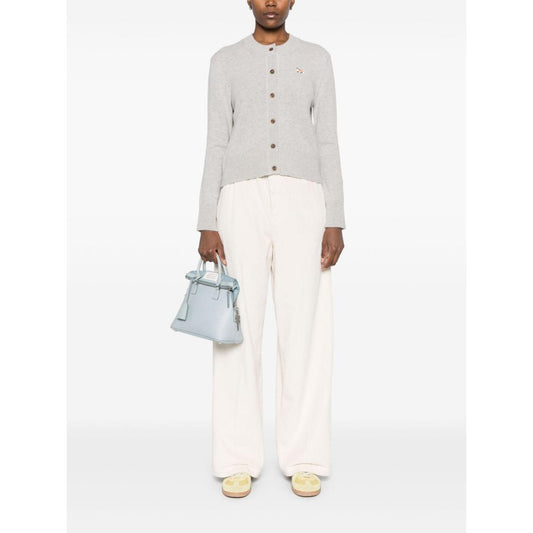 MAISON KITSUNE' Sweaters Grey Topwear Maison Kitsune' White Smoke