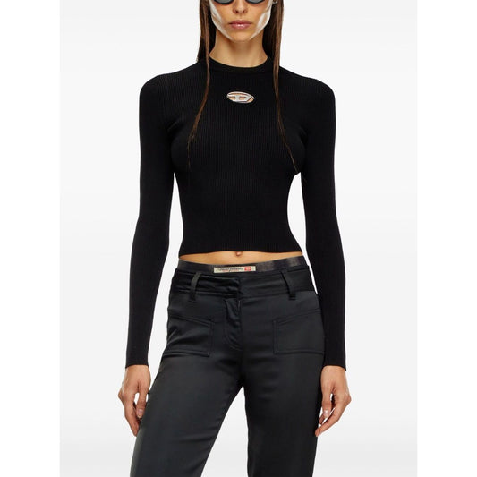 Diesel Sweaters Black Topwear Diesel White Smoke