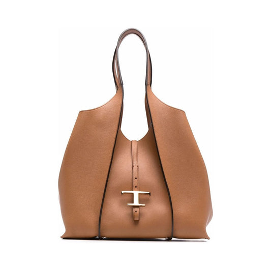 Tod's Tod's T Timeless Leather Shopping Bag Shopper Tod'S Sienna