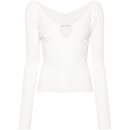 JACQUEMUS Top White Topwear JACQUEMUS White Smoke