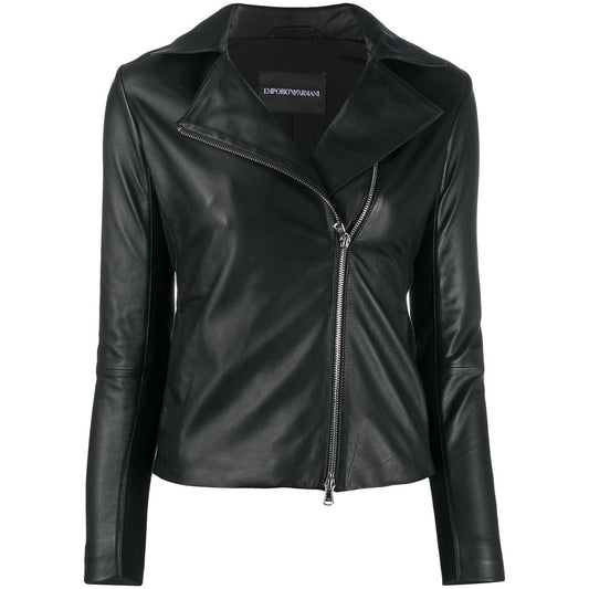 Emporio Armani zipped biker jacket Jackets Emporio Armani Dark Slate Gray