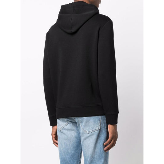 Emporio Armani Hooded sweatshirt with micro logo patch Topwear Emporio Armani Light Gray