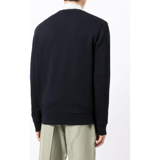 Emporio Armani Crew-neck sweatshirt with micro logo Topwear Emporio Armani Dark Slate Gray