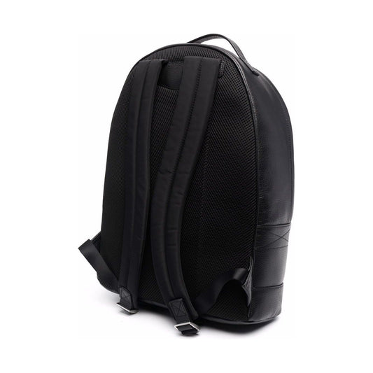 Emporio Armani Round shape backpack in leather Backpacks Emporio Armani Black