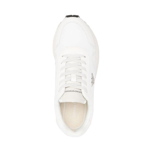 Emporio Armani Sneakers in recycled nylon with details in regenerated saffiano ASV Sneakers Emporio Armani White Smoke