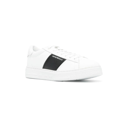 Emporio Armani Leather sneakers with logo detail Sneakers Emporio Armani White Smoke