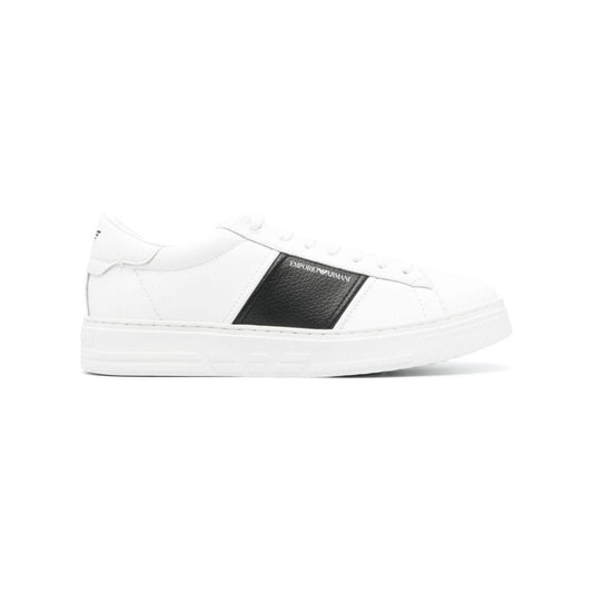Emporio Armani Leather sneakers with logo detail Sneakers Emporio Armani White Smoke