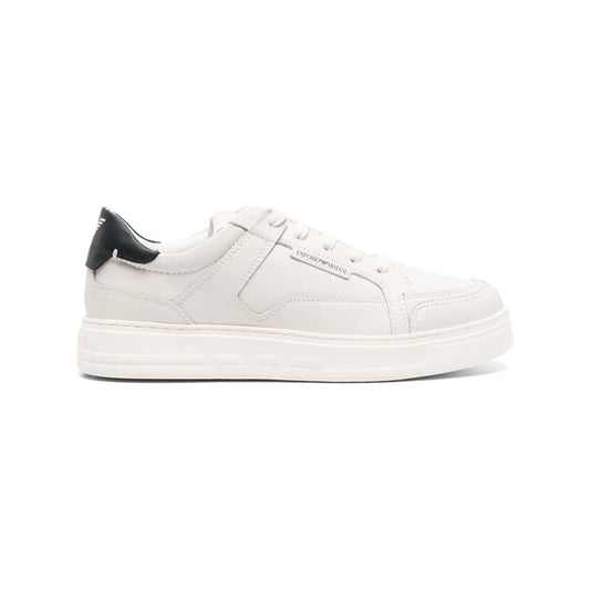 Emporio Armani lace-up Leather Sneakers Sneakers Emporio Armani Beige