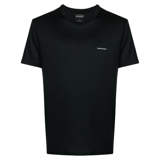 Emporio Armani logo-print Crew Neck T-shirt Topwear Emporio Armani Black
