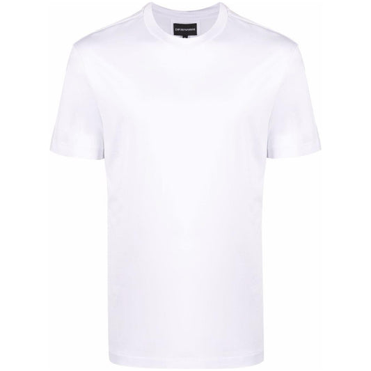 Emporio Armani White logo-patch short-sleeve T-shirt Topwear Emporio Armani White Smoke