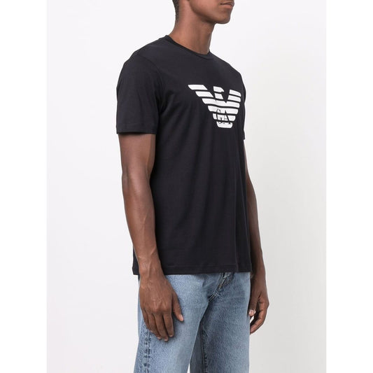 Emporio Armani logo print cotton T-shirt Topwear Emporio Armani Lavender