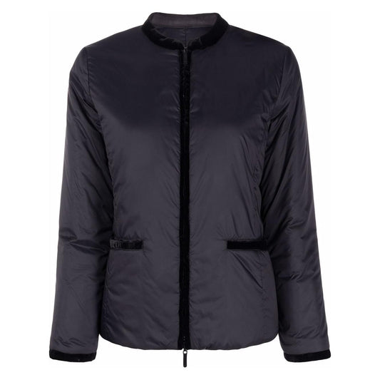 Emporio Armani Nylon reversible guru-collared jacket Jackets Emporio Armani Dark Slate Gray