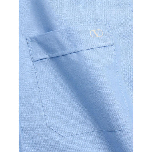 Valentino Shirts Clear Blue Shirts Valentino Light Steel Blue