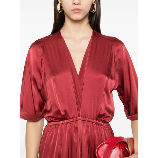 Forte Forte silk long dress Dresses Forte Forte Maroon