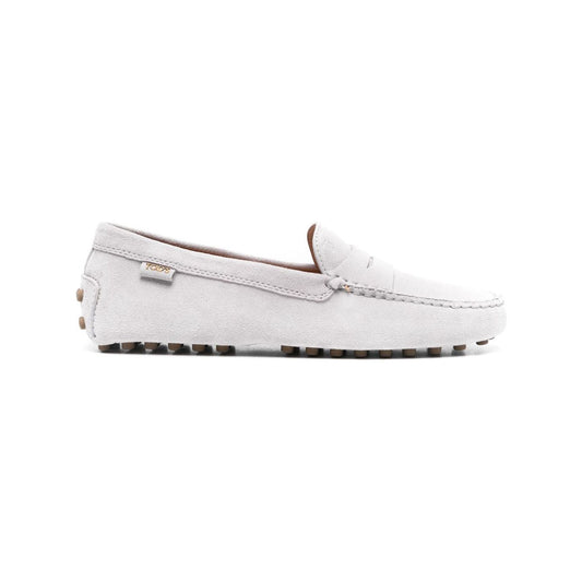 Tod's Gommino Suede Leather Loafers Grey Moccasins Tod'S Light Gray