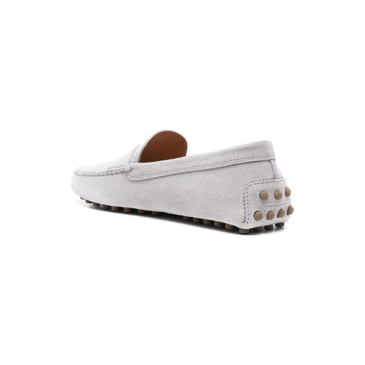 Tod's Gommino Suede Leather Loafers Grey Moccasins Tod'S Light Gray