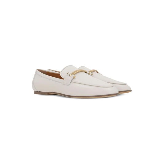 Tod's Flat shoes White Moccasins Tod'S Light Gray