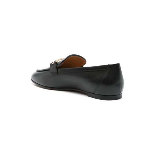 Tod's Barretta Leather Women Loafers Black Moccasins Tod'S Dark Slate Gray