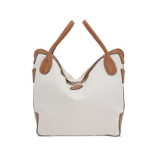 Tod's GG Canvas Shoulder Bag Handbag Tod'S Light Gray