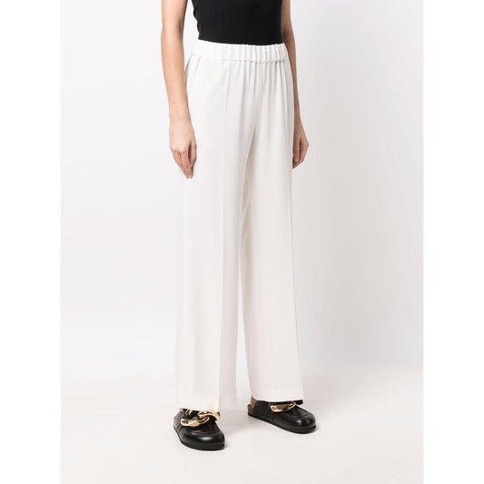 Alberto Biani White Cady Elasticated Trousers CC872AC0028100-P25
