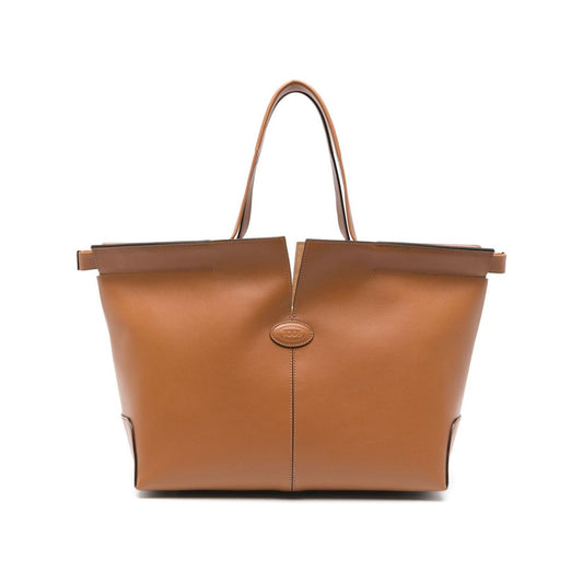 Tod's Di Bag Folio in Leather Medium Shopper Tod'S Sienna