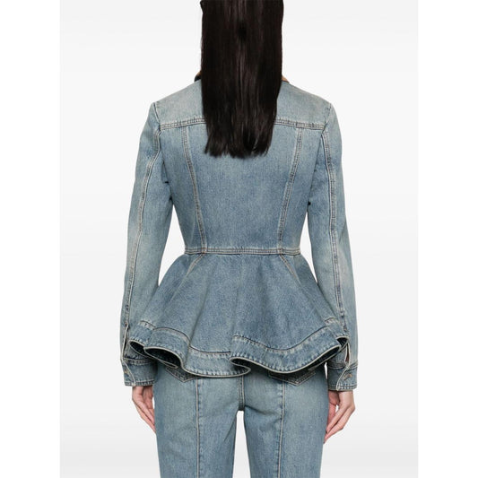 Alexander McQueen Coats Clear Blue