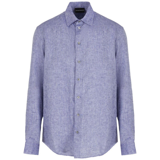 Emporio Armani linen shirt Shirts Emporio Armani Dark Gray