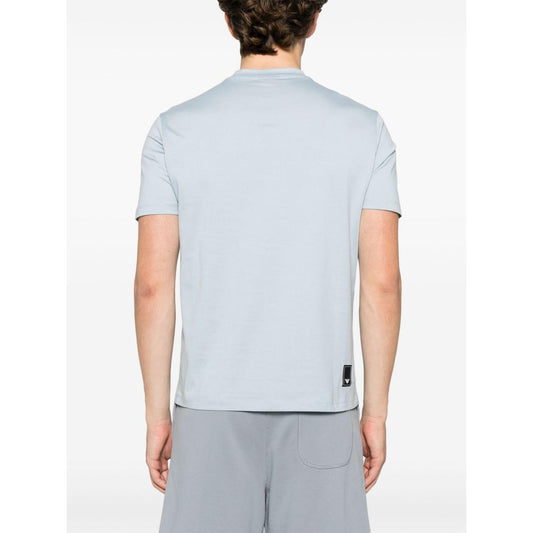 Emporio Armani T-shirt with logo patch Topwear Emporio Armani Light Gray