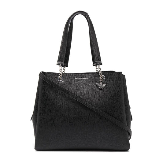 Emporio Armani pebbled-effect logo-plaque tote bag Shopper Emporio Armani Dark Slate Gray