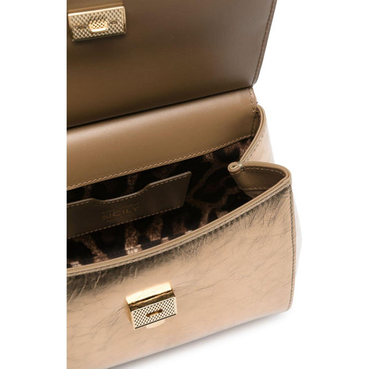 Dolce & Gabbana Sicily metallic leather tote bag