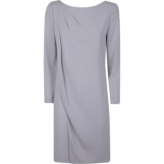 Emporio Armani panel-detail cady-texture mini dress Dresses Emporio Armani Dark Gray