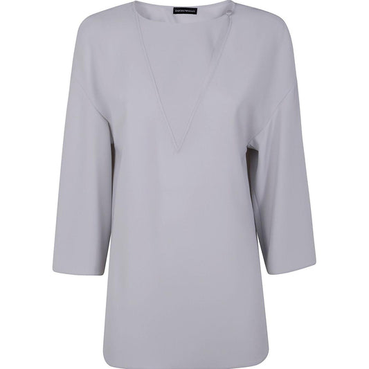 Emporio Armani side-slit blouse Topwear Emporio Armani Gray