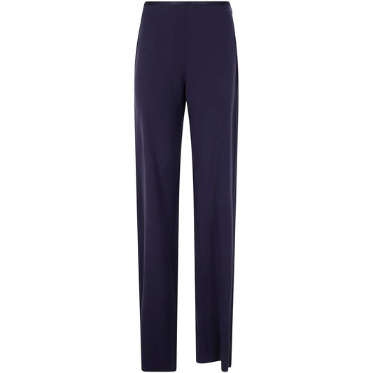 Emporio Armani satin-trim trousers Trousers Emporio Armani Dark Slate Gray