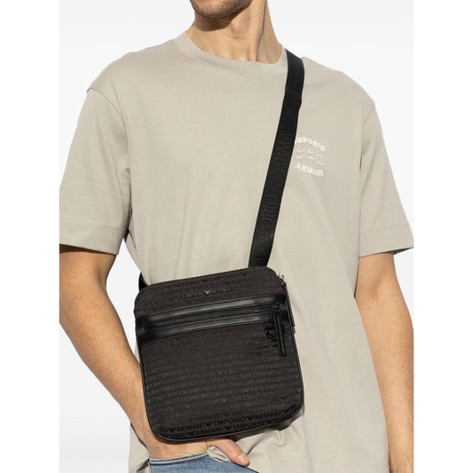 Emporio Armani all-over logo crossbody bag Shoulder Emporio Armani Light Gray