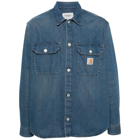 CARHARTT WIP MAIN Shirts Blue Shirts Carhartt Wip Main Dark Slate Gray