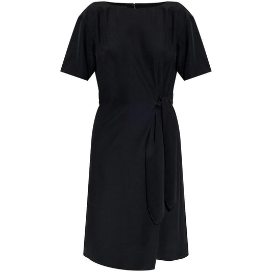 Emporio Armani midi dress with waist knot Dresses Emporio Armani Black