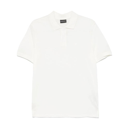 Emporio Armani Polo with embroidery Topwear Emporio Armani White Smoke