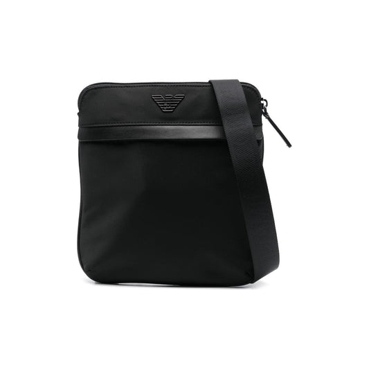 Emporio Armani ASV recycled-nylon flat shoulder bag Shoulder Emporio Armani Black