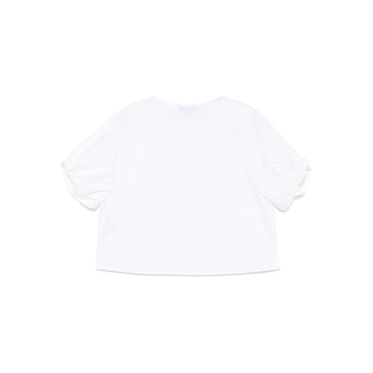 Emporio Armani twist-detailed blouse Topwear Emporio Armani Ghost White
