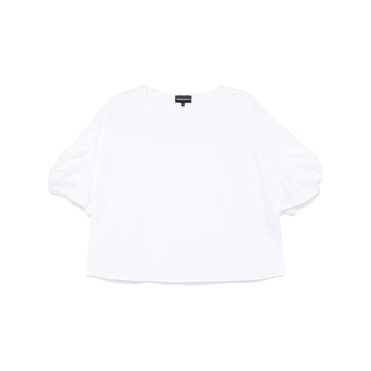 Emporio Armani twist-detailed blouse Topwear Emporio Armani Alice Blue