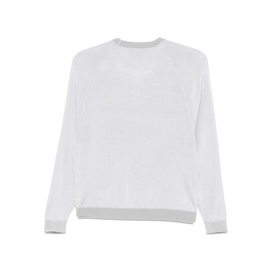 Emporio Armani Jacquard Logo Sweater Topwear Emporio Armani Light Gray
