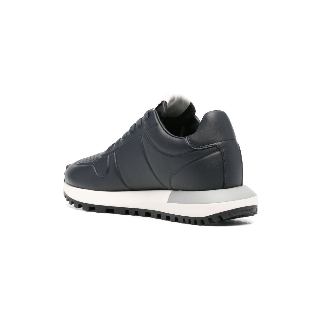 Emporio Armani Leather sneakers with thermoformed details Sneakers Emporio Armani Dark Slate Gray
