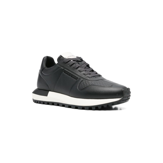 Emporio Armani Leather sneakers with thermoformed details Sneakers Emporio Armani Dark Slate Gray
