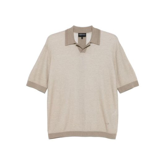 Emporio Armani knitted polo shirt Topwear Emporio Armani Gray
