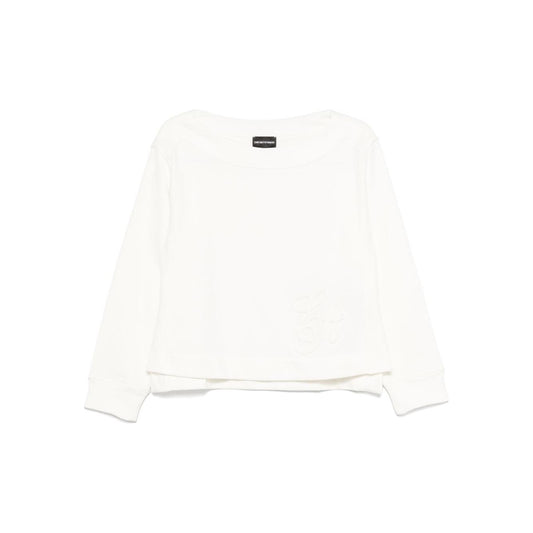 Emporio Armani logo embroidered sweatshirt Topwear Emporio Armani White Smoke