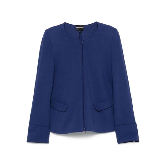 Emporio Armani Ottoman Jersey Jacket Jackets Emporio Armani Midnight Blue